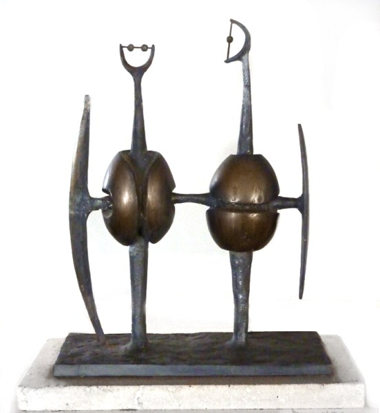Warrior Duo: welded and polished bronze Warrior Duo: welded and polished bronze